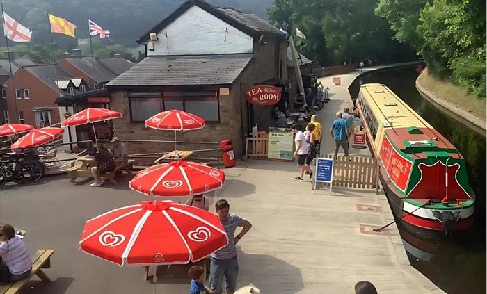 A view of Llangollen Wharf as the Thomas Telford is being prepared for departure.